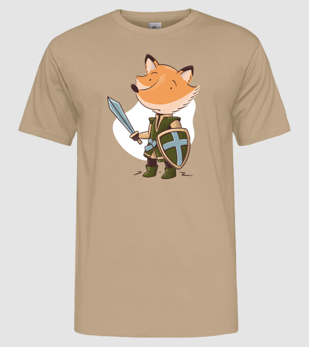 Vulpe Cavaler model nisipiu pe tricou
