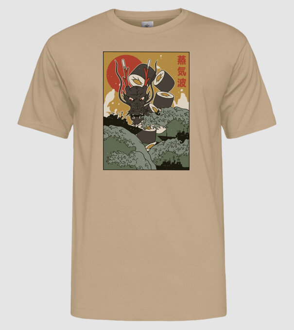 Dragon Sushi model nisipiu pe tricou