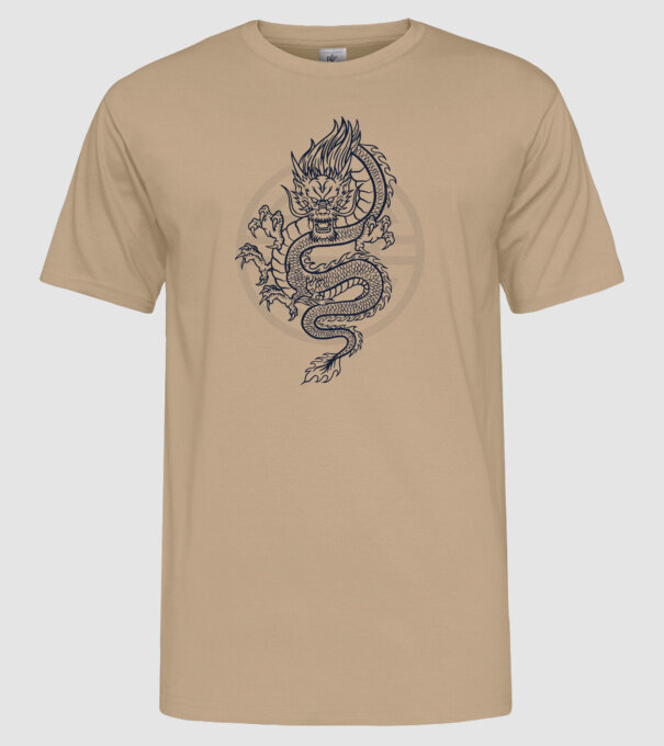 Dragon Tribal model nisipiu pe tricou