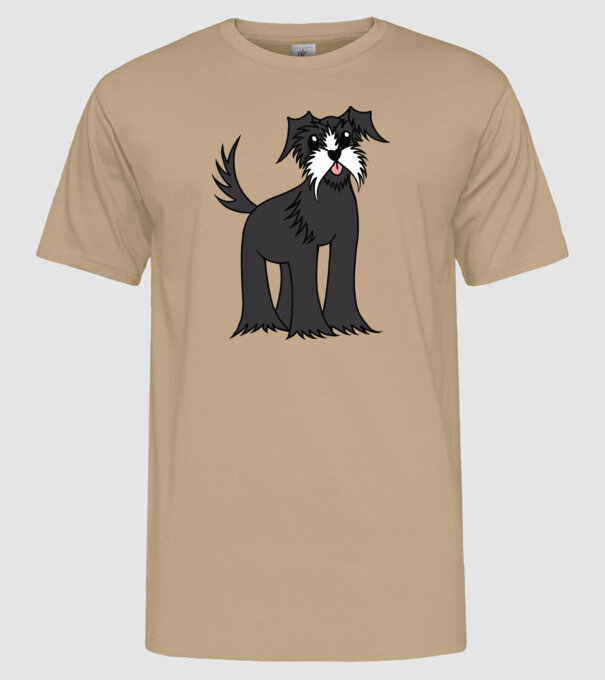 Desen Schnauzer model nisipiu pe tricou