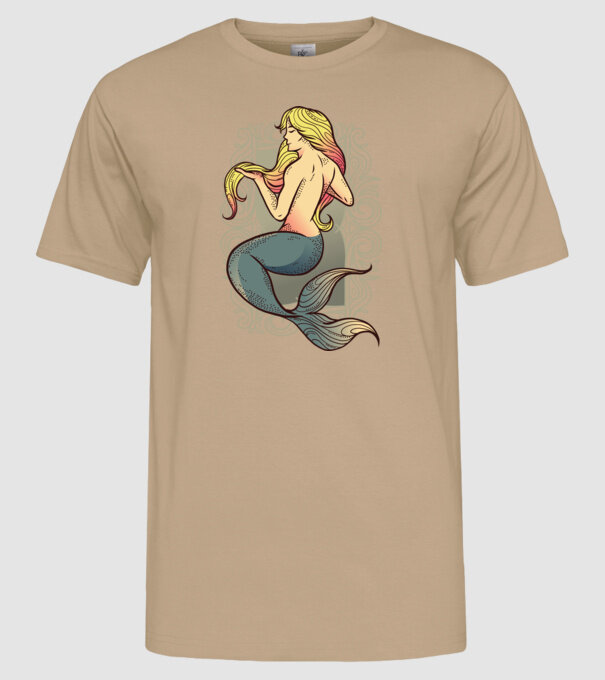 Sirenă model nisipiu pe tricou