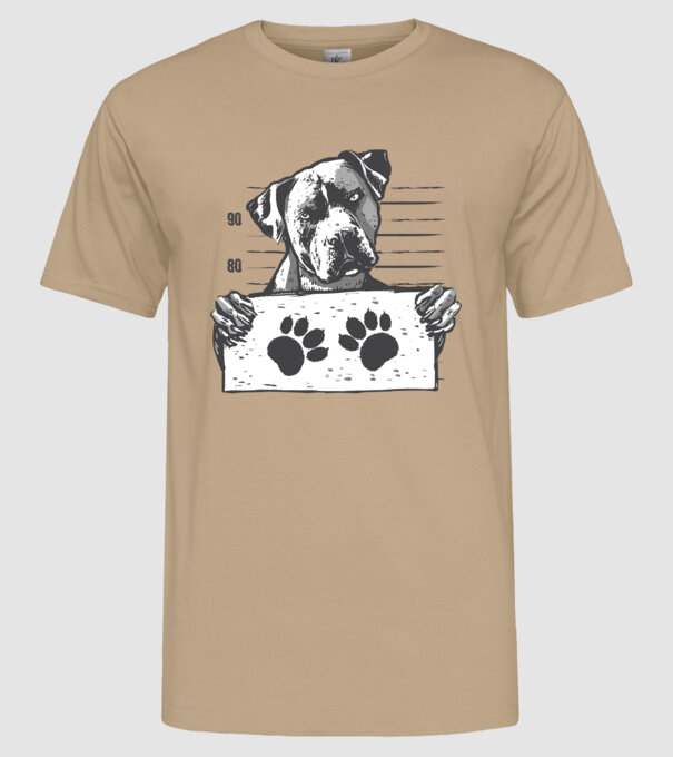 Staffordshire Terrier Închisoare model nisipiu pe tricou