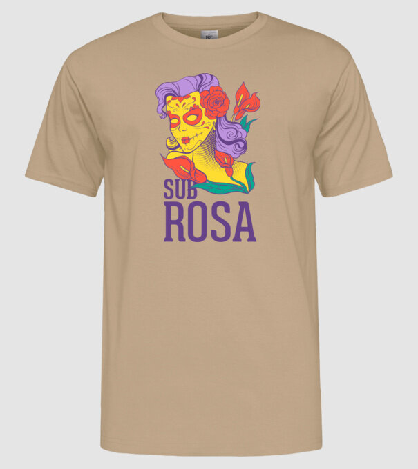 Sub Rosa model nisipiu pe tricou