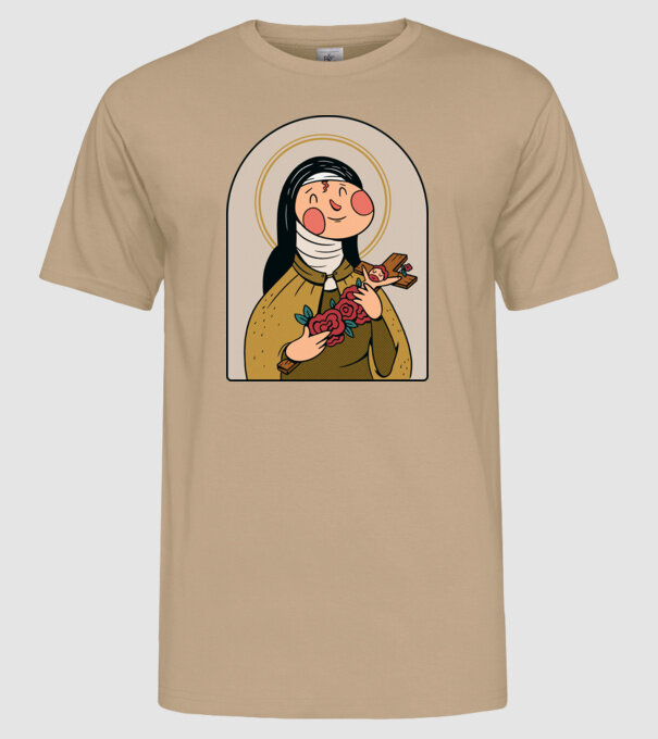 Sfânta Tereza model nisipiu pe tricou