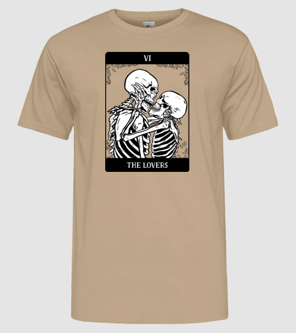 Schelete îndrăgostite model nisipiu pe tricou