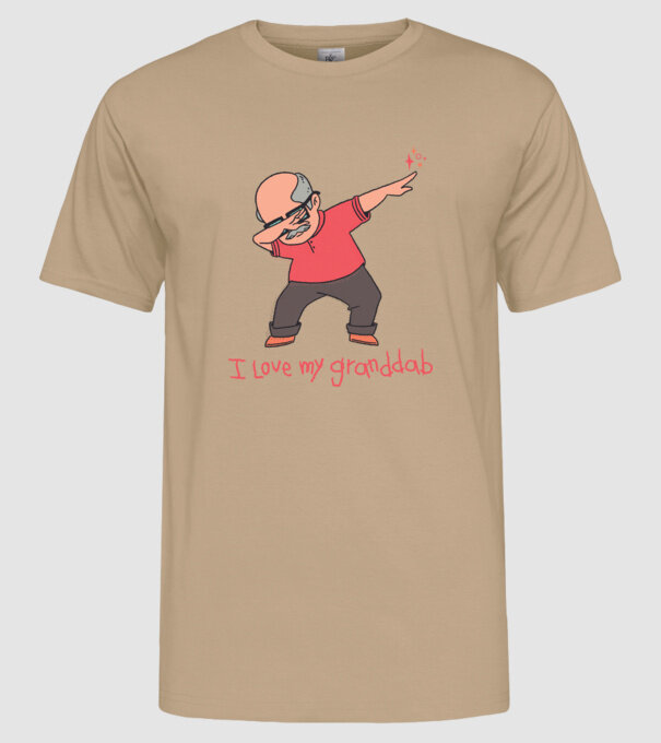 Îl iubesc pe bunicul meu model nisipiu pe tricou