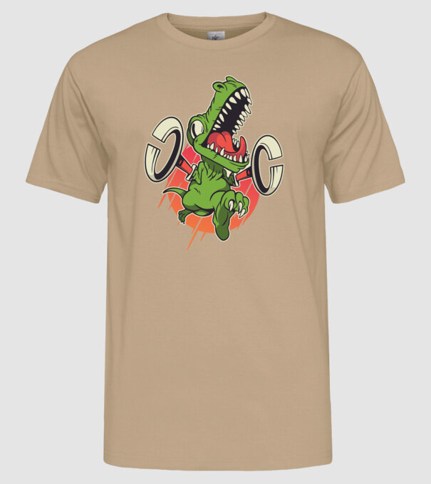 Dinozaur T-rex model nisipiu pe tricou