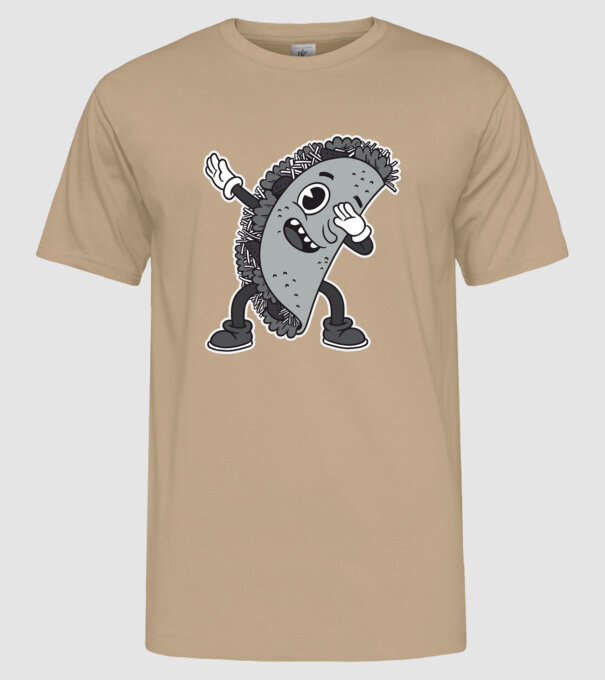 Taco DAB model nisipiu pe tricou
