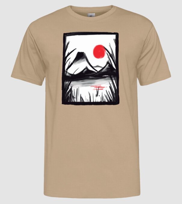 Peisaj Pictură model nisipiu pe tricou
