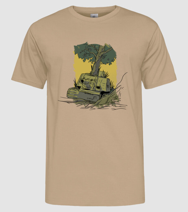 Tanc Copac model nisipiu pe tricou