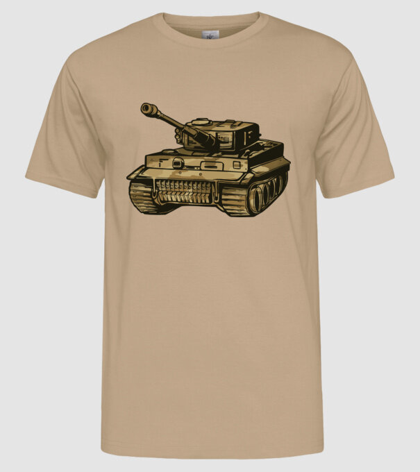 Tanc Mașină de luptă model nisipiu pe tricou