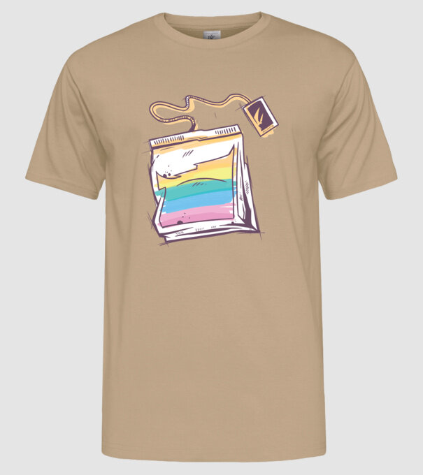 Filtru de ceai model nisipiu pe tricou