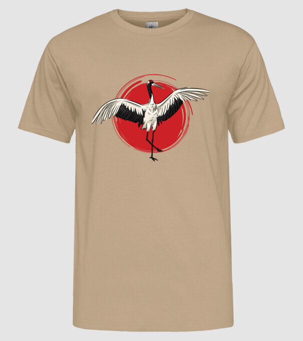 Pasăre Thai Chi model nisipiu pe tricou