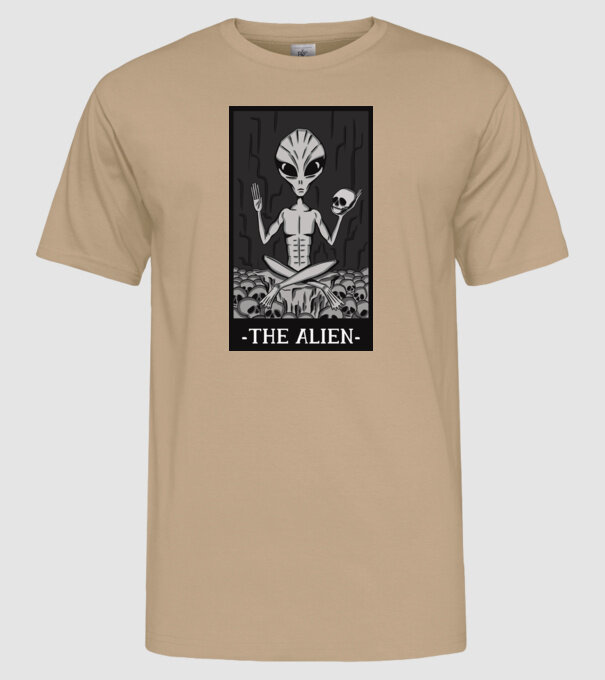 Extraterestru - Carte de tarot model nisipiu pe tricou