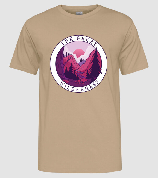 The Great Wilderness model nisipiu pe tricou