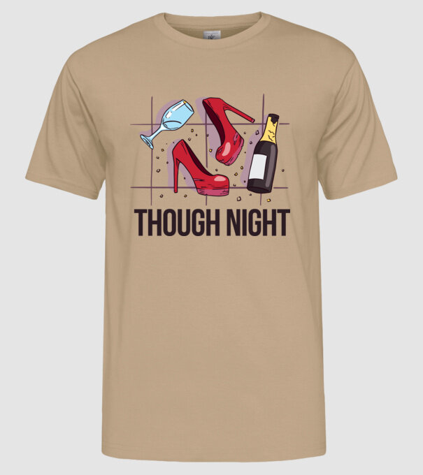Though Night - seară grea model nisipiu pe tricou