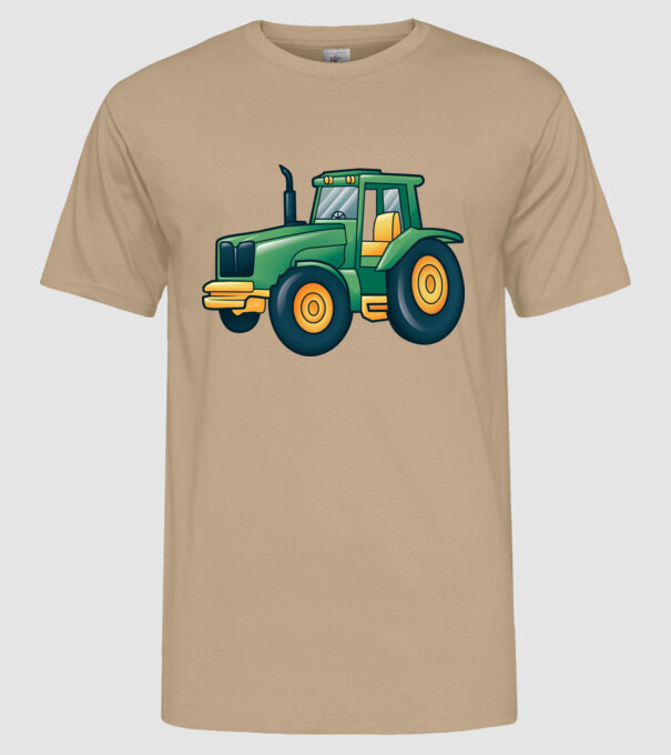 Desen Tractor model nisipiu pe tricou