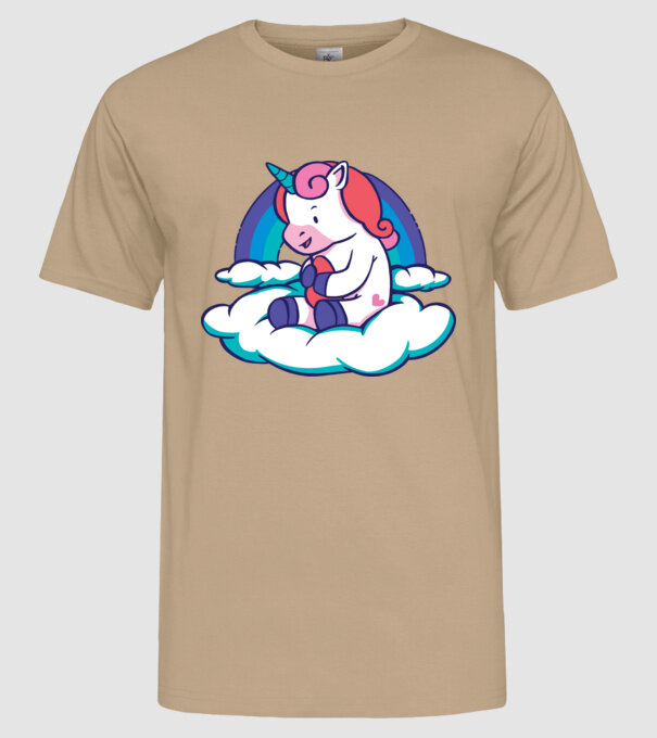 Unicorn Baby model nisipiu pe tricou