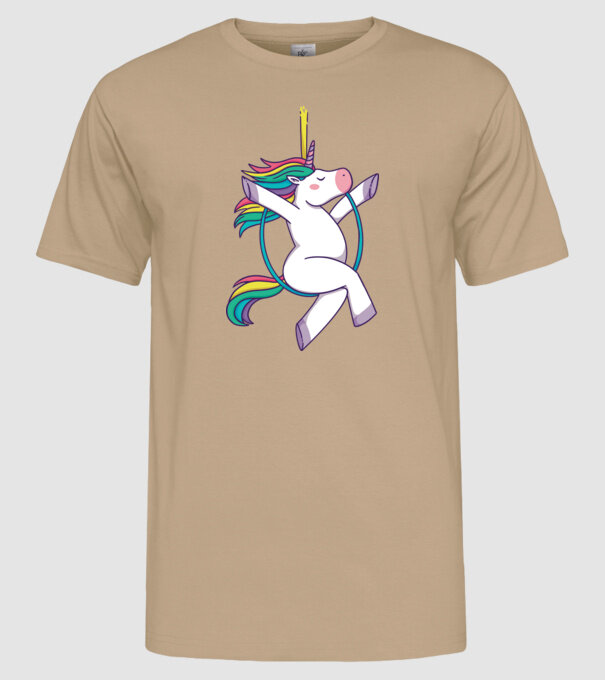 Unicorn pe cerc model nisipiu pe tricou