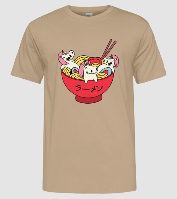 Unicorn Ramen model nisipiu pe tricou