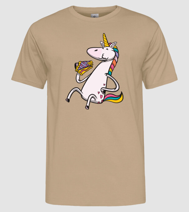 Unicorn cu prăjitură model nisipiu pe tricou