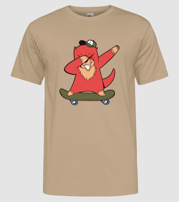 Vidră DAB model nisipiu pe tricou