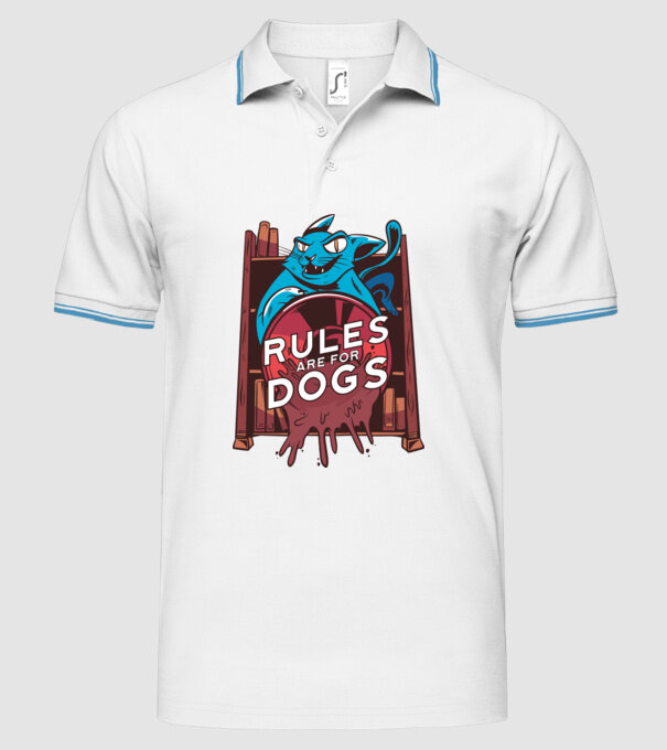 Regulile sunt pentru câini Cu pisică model alb pe tricou