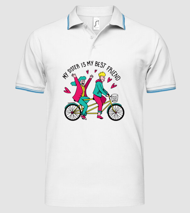 Sora mea este cea mai bună prietenă model alb pe tricou