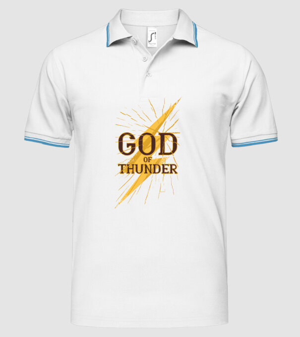 Zeul Fulgerului model alb pe tricou