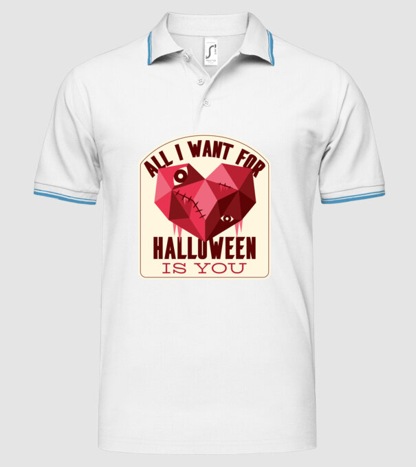 All I want for Halloween is You model alb pe tricou