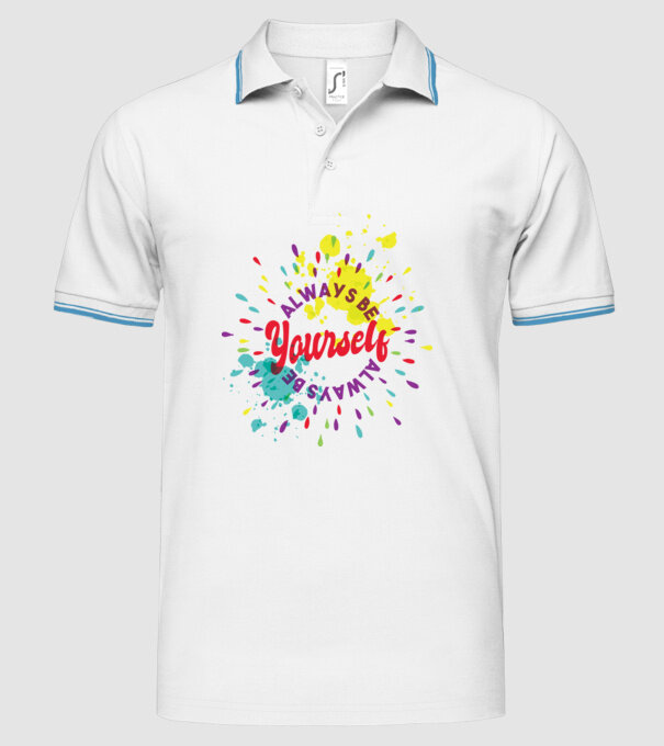 Always be yourself model alb pe tricou