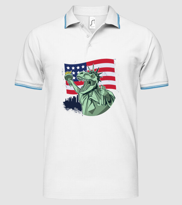 Ziua Independenței americane 4 iulie T-rex model alb pe tricou