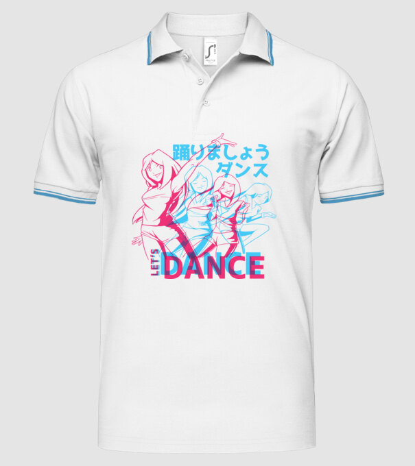 Anime Dance model alb pe tricou