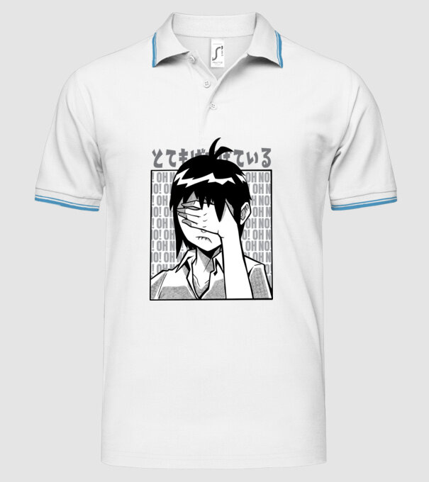 Cap Anime model alb pe tricou