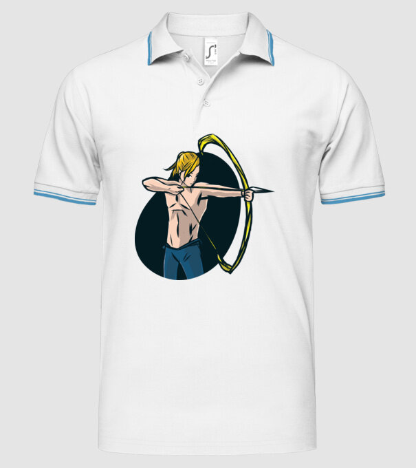 Fată arcaș Anime model alb pe tricou