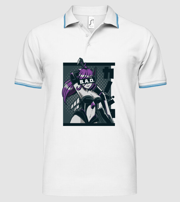 Anime fată model alb pe tricou