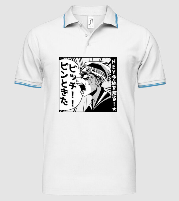 Cap Anime Manga model alb pe tricou