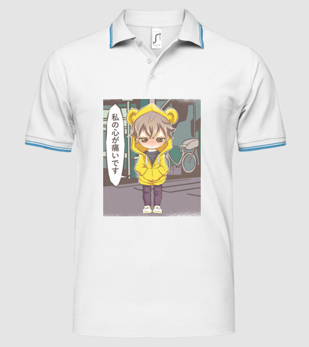 Anime Manga scenă model alb pe tricou