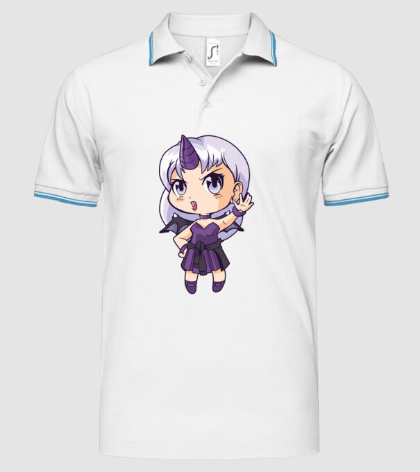 Anime Manga Fată Unicorn model alb pe tricou