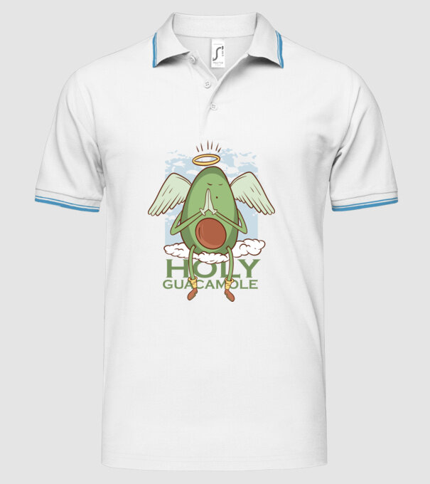 Rai avocado model alb pe tricou