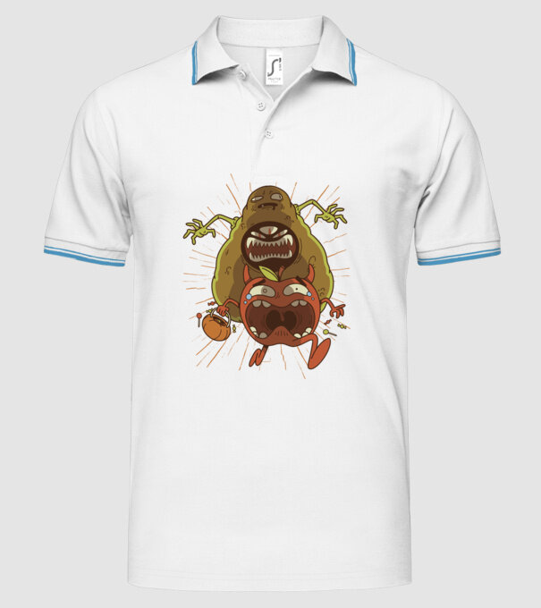 Monstru Avocado model alb pe tricou