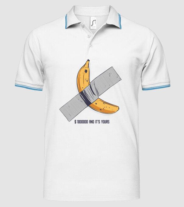 Ultima banană model alb pe tricou