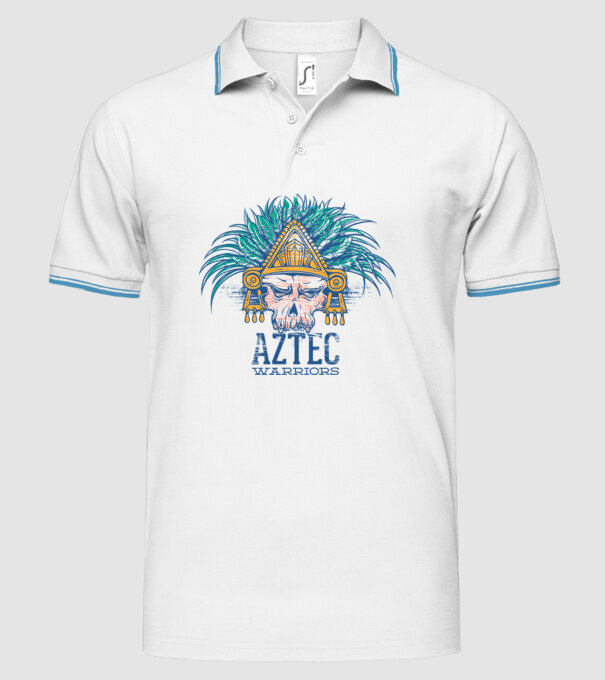 Aztec Warriors model alb pe tricou