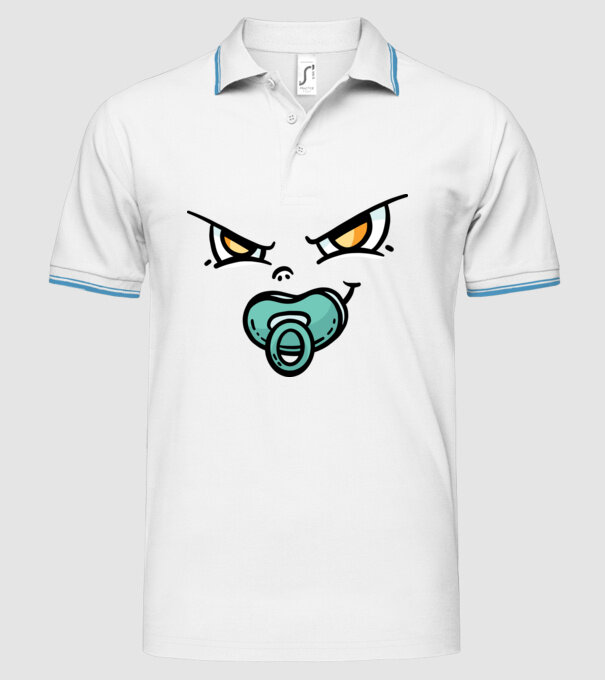 Zâmbet de bebe model alb pe tricou