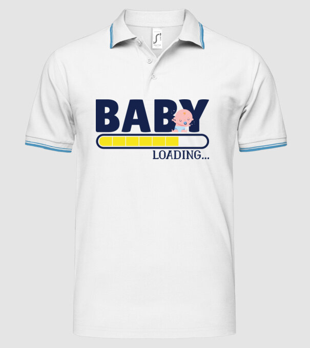 Baby is loading - tricou amuzant pentru mămici model alb pe tricou