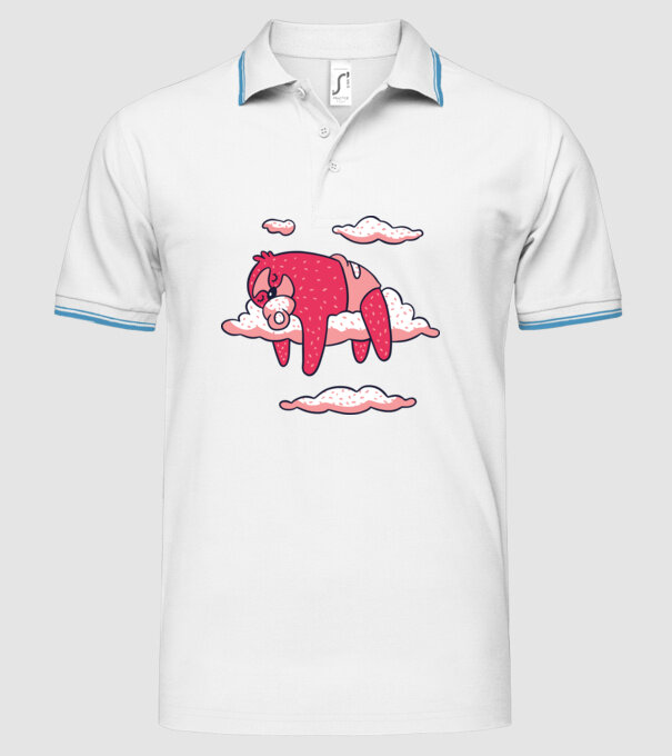 Bebeluș Leneș doarme model alb pe tricou