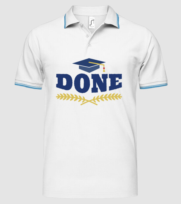 Absolvire Finalizată model alb pe tricou