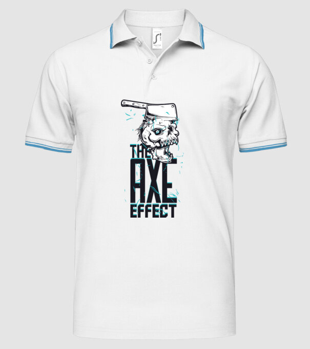 Efectul topor model alb pe tricou
