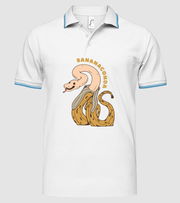 Bananaconda model alb pe tricou