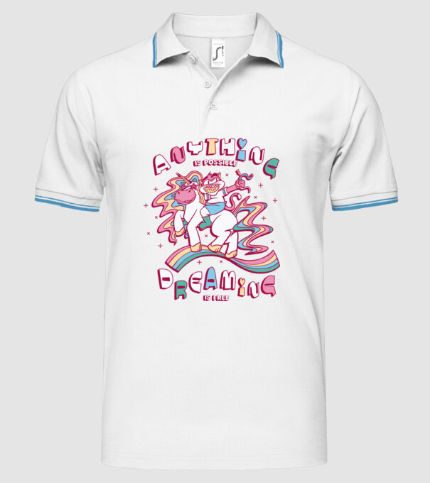 Orice este posibil Unicorn model alb pe tricou